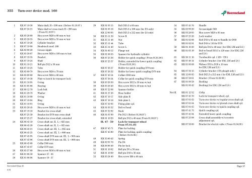 Spare Parts List Model VD Mounted plough - Hjallerup ...