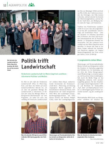 Politik trifft Landwirtschaft - BlÃ¶ser