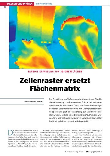 Zeilenraster ersetzt Flächenmatrix - Chromasens