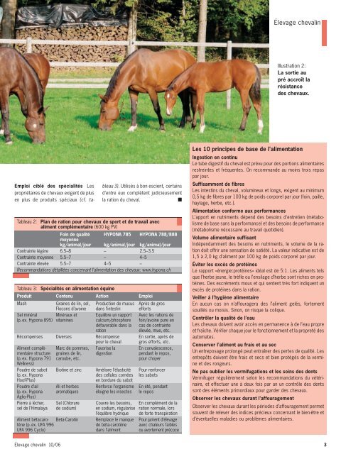 l'alimentation des chevaux selon la performance (pdf / 165 ... - Hypona