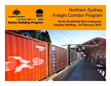 Northern Sydney Freight Corridor Program - Transport for NSW