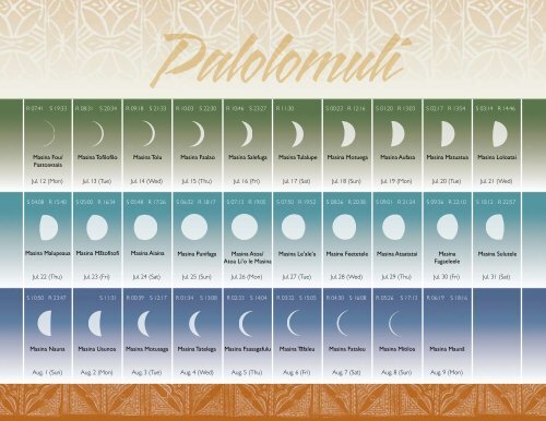 American Samoa Lunar Calendar - Western Pacific Fishery Council