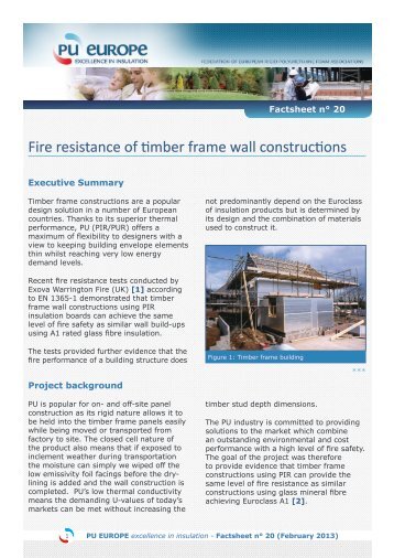 Fire resistance of timber frame wall constructions - PU-Europe ...