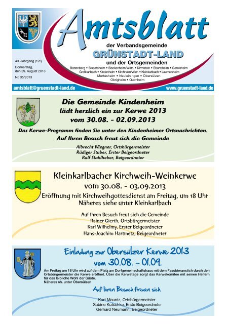 KW 35 Gruenstadt.pdf - Verbandsgemeinde Grünstadt-Land