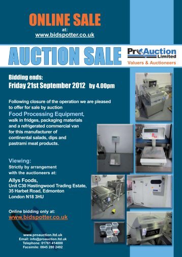 ONLINE SALE - Pro Auction