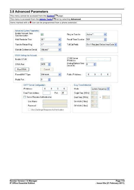 Norstar Version - IP Office Info