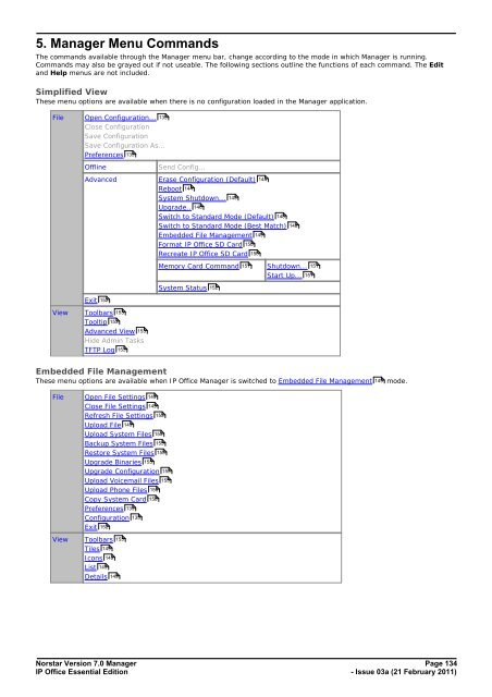 Norstar Version - IP Office Info