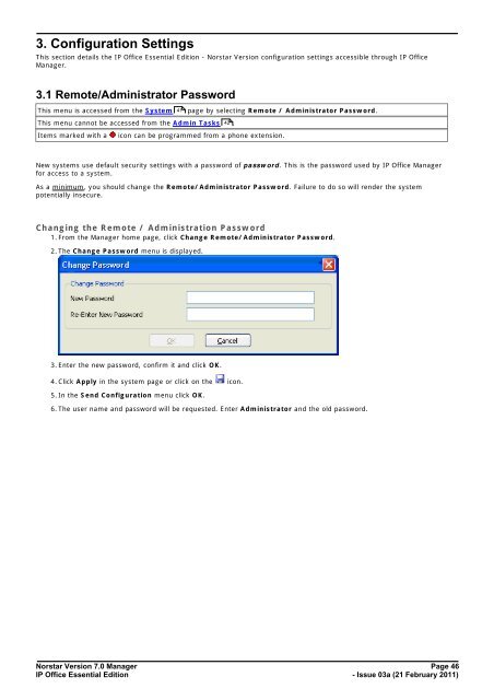 Norstar Version - IP Office Info