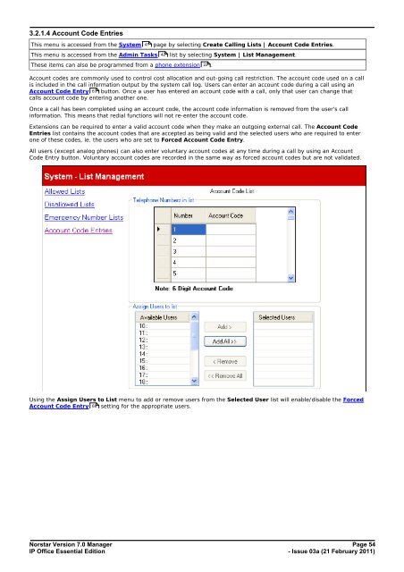 Norstar Version - IP Office Info