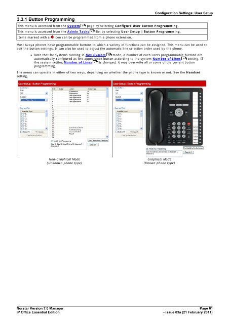 Norstar Version - IP Office Info