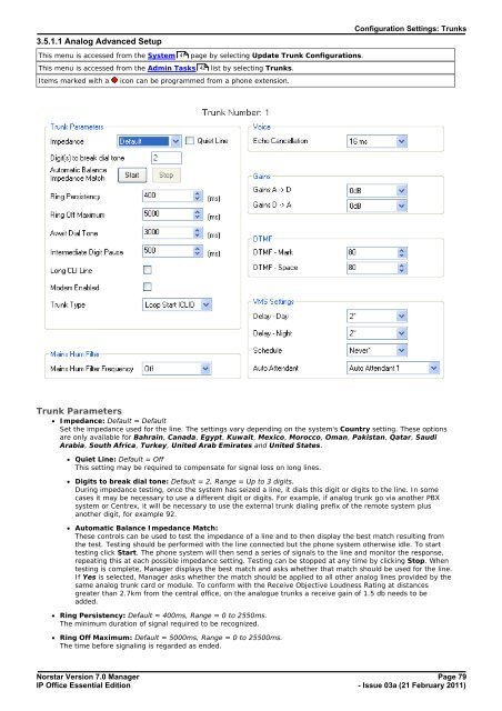 Norstar Version - IP Office Info