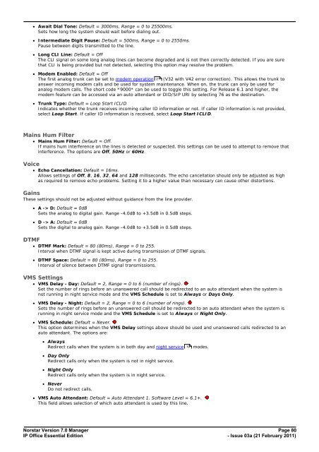 Norstar Version - IP Office Info