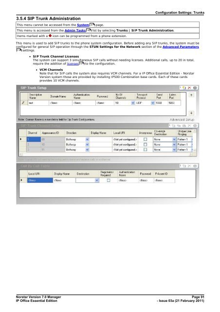 Norstar Version - IP Office Info