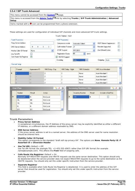 Norstar Version - IP Office Info