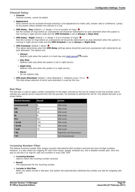 Norstar Version - IP Office Info