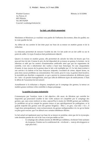 Le lait : cet Ã©lixir assassinÃ© - Taty