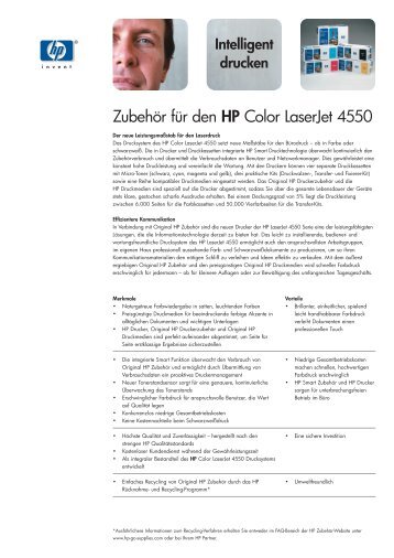 Zubehör für den HP Color LaserJet 4550 - Computer-Tempel