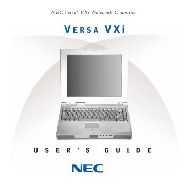 NEC Versa VXi User's Guide - Support