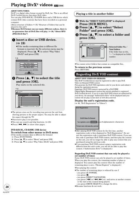 Operating Instructions Blu-ray Disc Player DMP-BD60 ... - Panasonic
