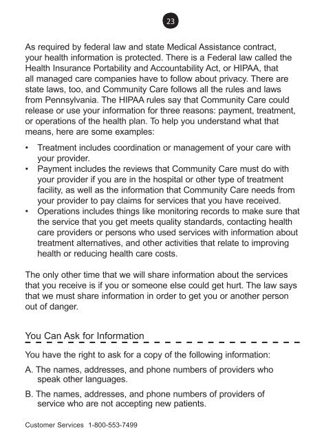 MEMBER HANDBOOK - Community Care Behavioral Health