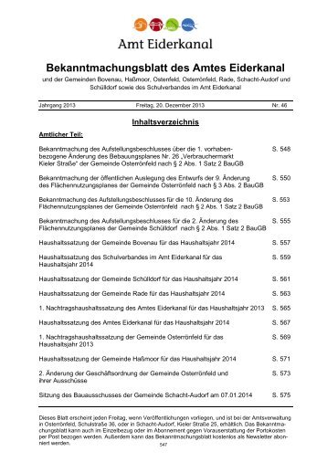 [PDF] Dokument ansehen - Amt Eiderkanal