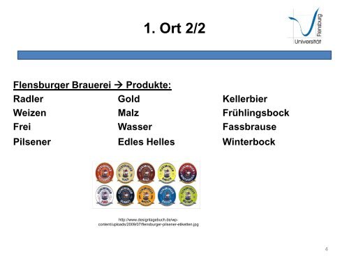 Projektarbeit: Flensburger Brauerei - Dr. Hans Toman