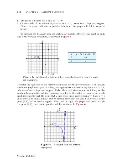 Chapter 7 Rational Functions - College of the Redwoods