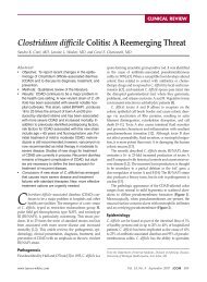 Clostridium difficile Colitis: A Reemerging Threat - Turner White