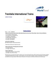 Trenitalia International Trains - World Travel