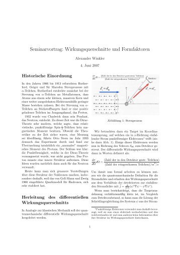 Seminarvortrag: Wirkungsquerschnitte und Formfaktoren