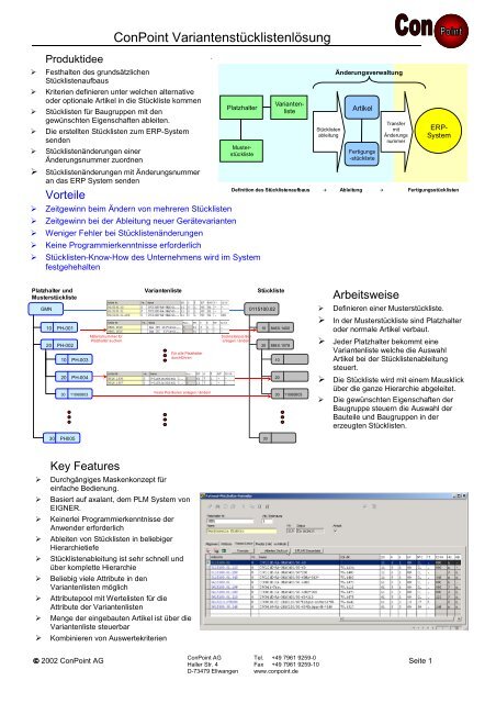 Technische Beschreibung Als Pdf Dokument Conpoint Ag