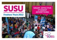 Freshers' Pack 2012 - Southampton University Students Union