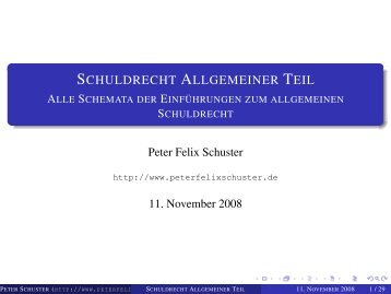 Schemata zum Schuldrecht AT - von, mit und für Peter Felix Schuster