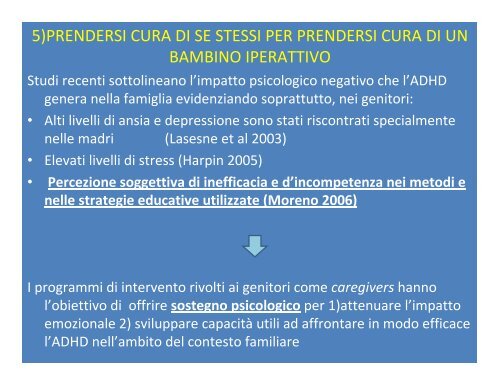 PARENT TRAINING NEL TRATTAMENTO DELL'ADHD - Aidai