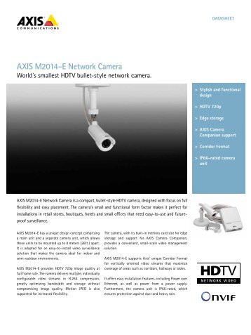 AXIS M2014-E Network Camera - Axis Communications