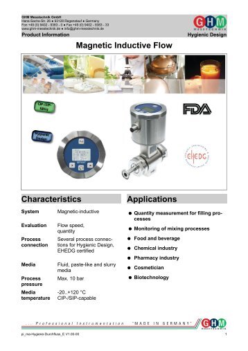 Magnetic Inductive Flow Characteristics Applications