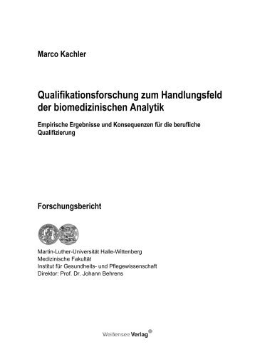 Qualifikationsforschung zum Handlungsfeld der biomedizinischen ...