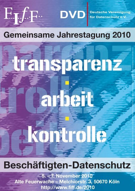 Heft [PDF] - Deutsche Vereinigung für Datenschutz e.V.