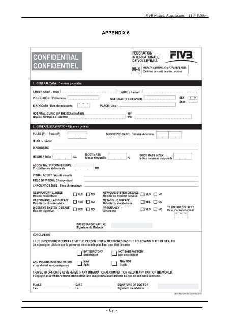 MEDICAL REGULATIONS 11 Edition - FIVB