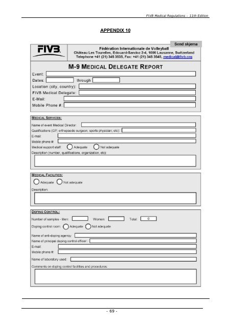 MEDICAL REGULATIONS 11 Edition - FIVB