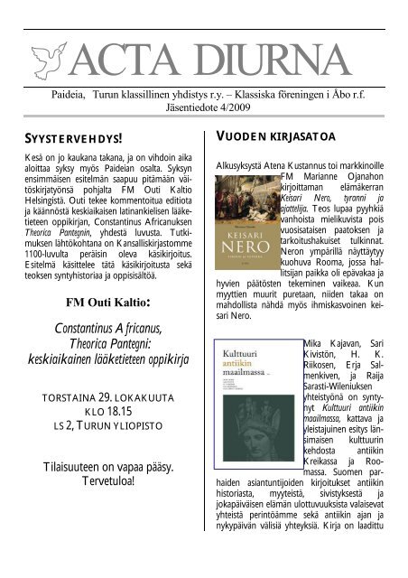 Acta 4/2009 - Turun yliopisto