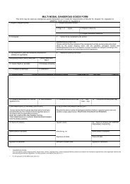 Formular 1 Multi Modal dangerous goods form