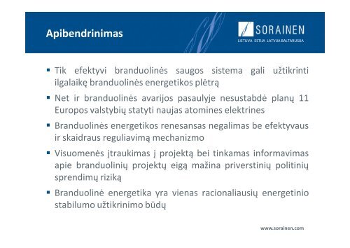 AtominÃ„Â—s energetikos perspektyvos ir reguliavimas Europoje