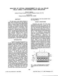 Analysis of Optical Enhancement in a-Si n-i-p Solar Cells Using a ...