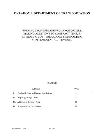 Attachment 1 - Change Order Guide - Oklahoma Department of ...