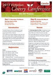 Download Conference Details - Cherry Growers Australia Inc