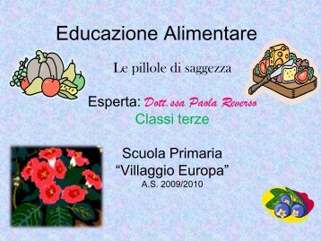 Educazione alimentare 1 - IC Galilei