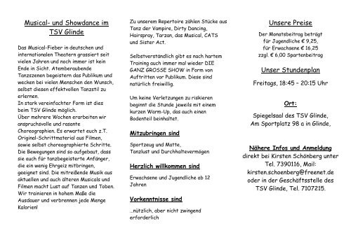 Flyer als PDF-download - T.S.V. Glinde von 1930 e.V.