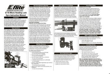 G110 Micro Heading Lock Gyro Instruction Manual - MR ...