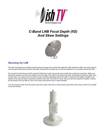 C Band LNB Focal Length & Skew Settings - Dish TV Technologies